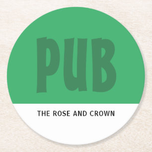 Modern Bold, Pub/Brewery Round Paper Coaster