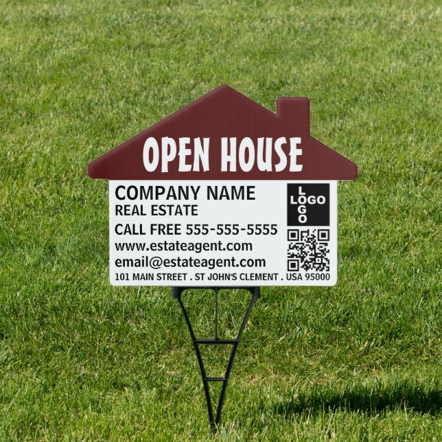 Modern Bold, Realtor, Estate Agent Open House Sign (Insitu)
