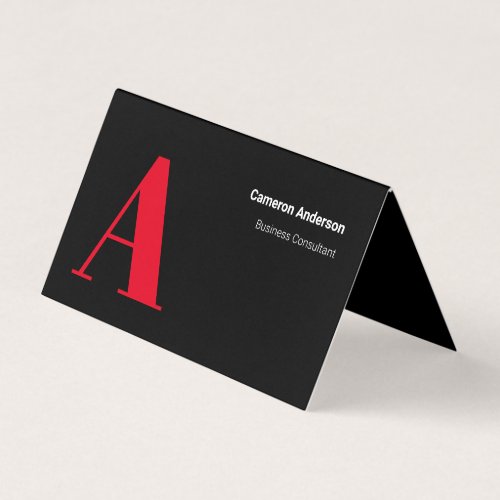Modern Bold Red Black White Professional Business Card