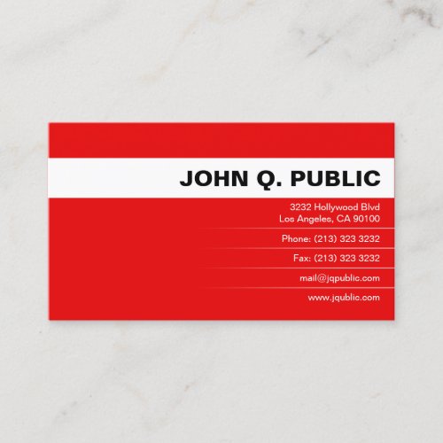 Full Color Business Card (red)