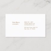 Modern Bold Red Gold Striped Business Card (Back)