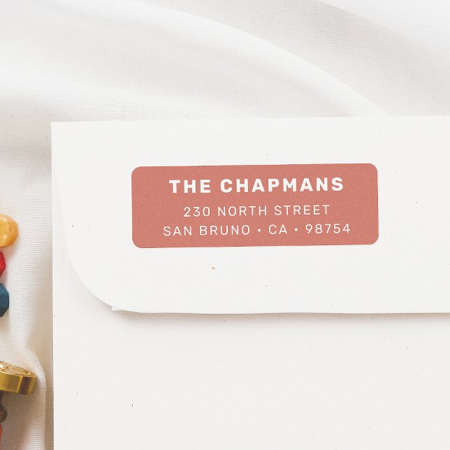 Modern Bold Red Return Address Label (Creator Uploaded)