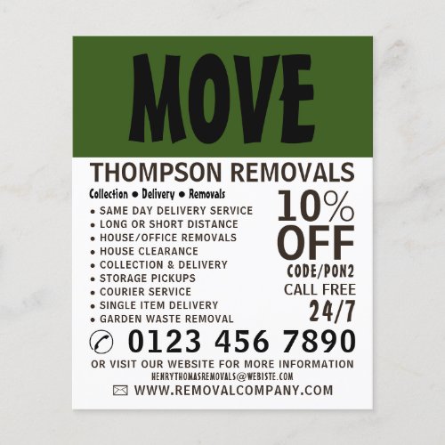 Modern Bold Removal Company Advertising Flyer