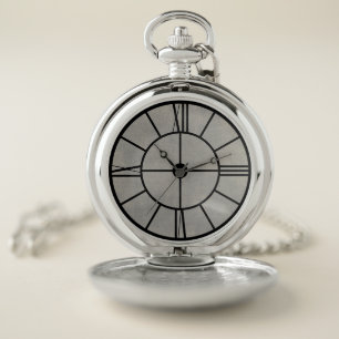Modern Bold Roman Pocket Watch