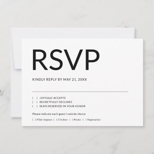 Modern Bold RSVP Wedding Invitation