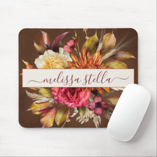 Modern Bold Rustic Floral | Girly Gift Mouse Pad
