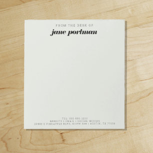 Modern Bold  Sage Green  From the Desk of Notepad