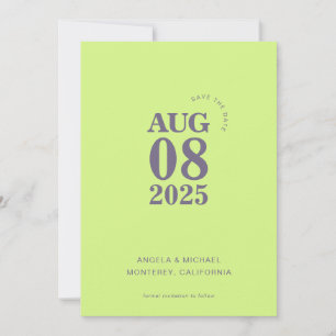 Modern Bold Save The Date Wedding Invitation