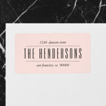400 Personalized Pink Rose Return Address Labels - Maestro 1/2x1 3/4 Stickers