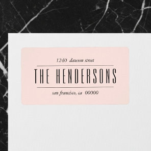 Modern Bold Script Family Name Label