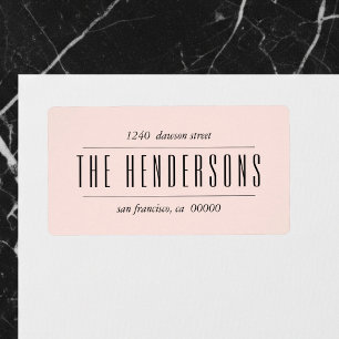 Modern Bold Script Family Name Label