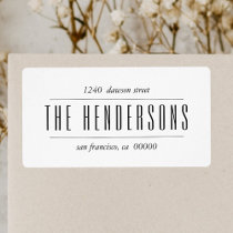 Modern Bold Script Family Name Label