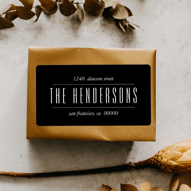 Modern Bold Script Family Name Label (Creator Uploaded)