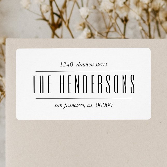 Modern Bold Script Family Name Label (Creator Uploaded)