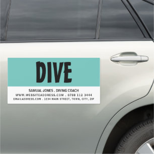 Modern Bold, Scuba Diving School/Store Car Magnet