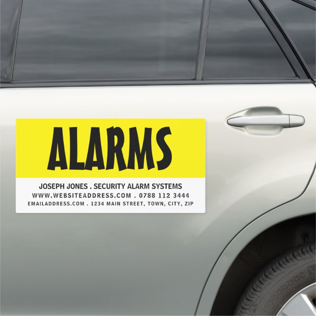 Modern Bold, Security Alarm Service Car Magnet (In Situ)