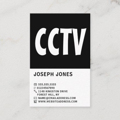 Modern Bold Security Camera Service Business Card