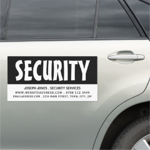 Modern Bold, Security Service Car Magnet