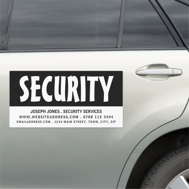 Modern Bold, Security Service Car Magnet (In Situ)