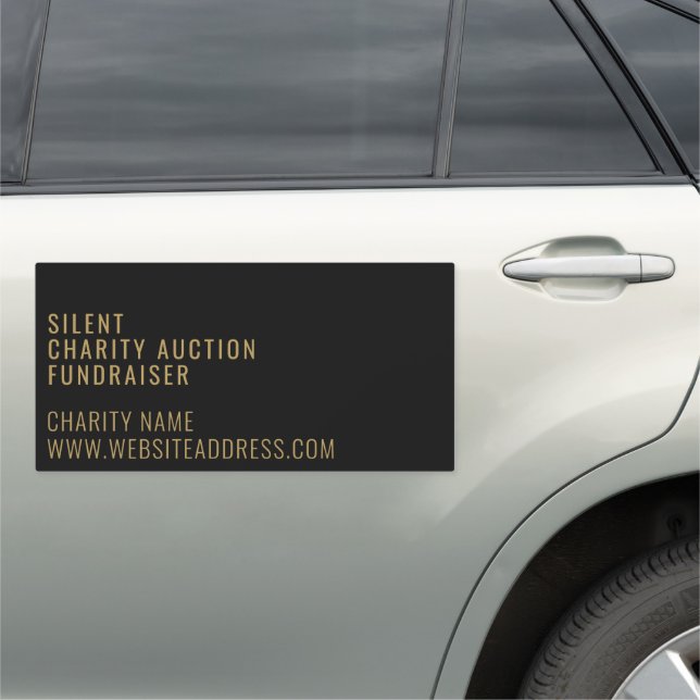 Modern Bold, Silent Charity Auction Event Car Magnet (In Situ)