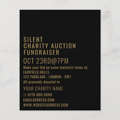 Modern Bold Silent Charity Auction Event Flyer