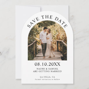 Modern Bold Simple Arch Wedding Save The Date
