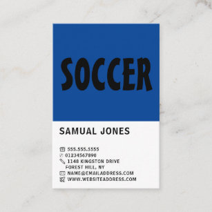Modern Bold, Soccer Player/Coach/Ref Business Card