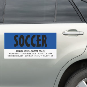Modern Bold, Soccer Player/Coach/Ref Car Magnet