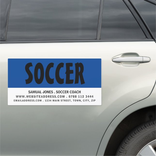 Modern Bold, Soccer Player/Coach/Ref Car Magnet (In Situ)