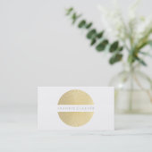 MODERN BOLD SPOT simple smart gold foil sunburst Business Card (Standing Front)
