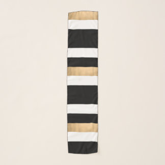 Modern Bold Striped Chiffon Scarf