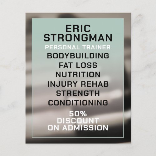 Modern bold style gym inspired flyer