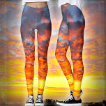 Modern bold sunset orange yellow clouds photo chic leggings<br><div class="desc">Be a trendsetter in these super stunning photography leggings of a brilliant orange, yellow, and steel blue cloud sunset! Work out, run errands, or just hang out. So unique, you’ll never have to worry about any copycats! Add a solid black top for the ultimate in casual sophistication. I also offer...</div>