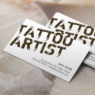Modern Bold Text Makeup Artist Business Cards