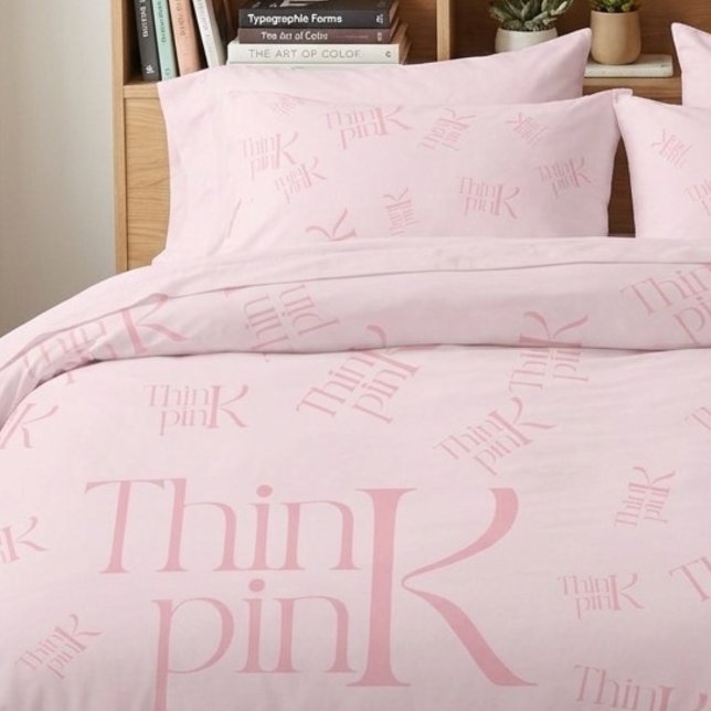 Modern Bold Think Pink Freak Typography Pillow Case (Creator Uploaded)