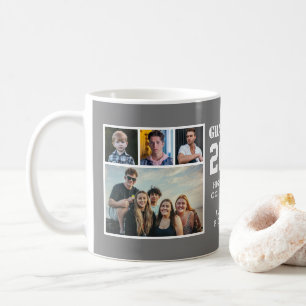 Modern Bold Typography 4 Photo Collage Graduation Coffee Mug
