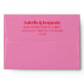 Modern Bold Typography Bright Pink and Red Wedding Envelope