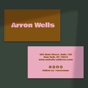 Modern Bold Typography Brown Professional Business Card