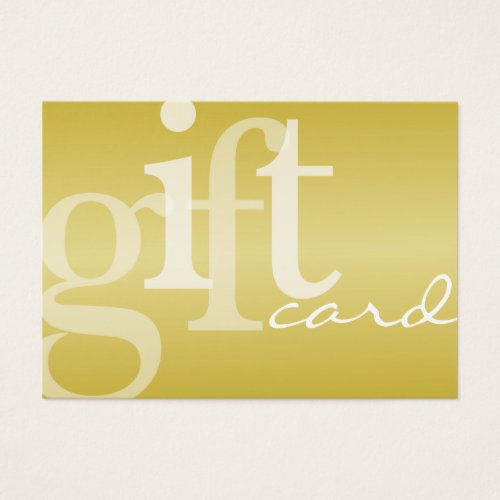 Modern Bold Typography Gold Foil Gift Card