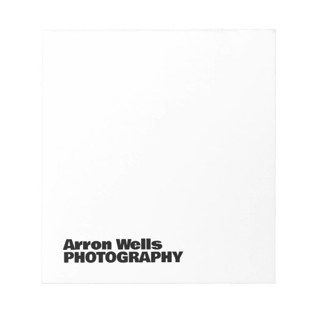 Modern Bold Typography  Notepad (Front)