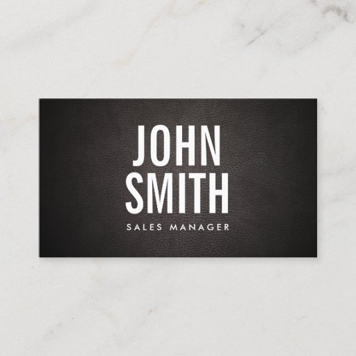 Customizable Simple Bold Text Sales Manager Business Card