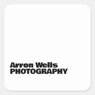 Modern Bold Typography Square Sticker