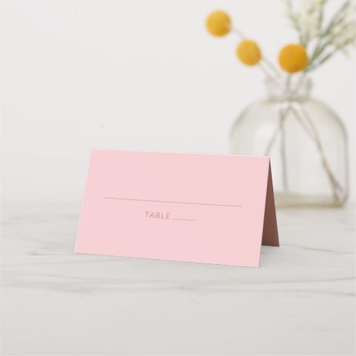 Modern Bold Typography Terracotta and Pink Wedding Place Card