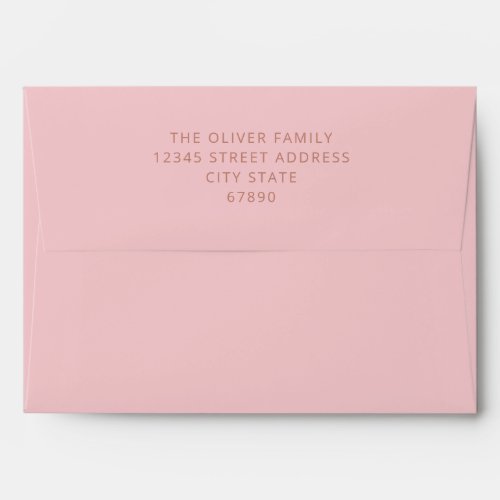 Modern Bold Typography Terracotta Pink Bat Mitzvah Envelope