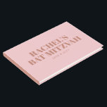 Modern Bold Typography Terracotta Pink Bat Mitzvah Guest Book<br><div class="desc">Personalized Modern Bold Typography Terracotta Pink Bat Mitzvah Guest Book</div>