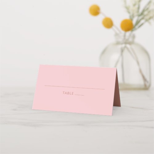 Modern Bold Typography Terracotta Pink Bat Mitzvah Place Card