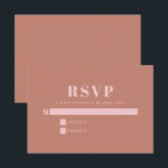 Modern Bold Typography Terracotta Pink Bat Mitzvah RSVP Card<br><div class="desc">Modern Bold Typography Terracotta and Pink Bat Mitzvah RSVP Card</div>