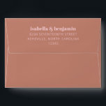 Modern Bold Typography Terracotta Wedding Simple Envelope<br><div class="desc">Modern Bold Typography Terracotta Wedding Matching Envelope</div>