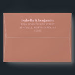 Modern Bold Typography Terracotta Wedding Simple Envelope<br><div class="desc">Modern Bold Typography Terracotta Wedding Matching Envelope</div>