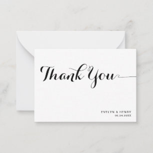 Modern Bold Typography Wedding Budget Thank You Note Card